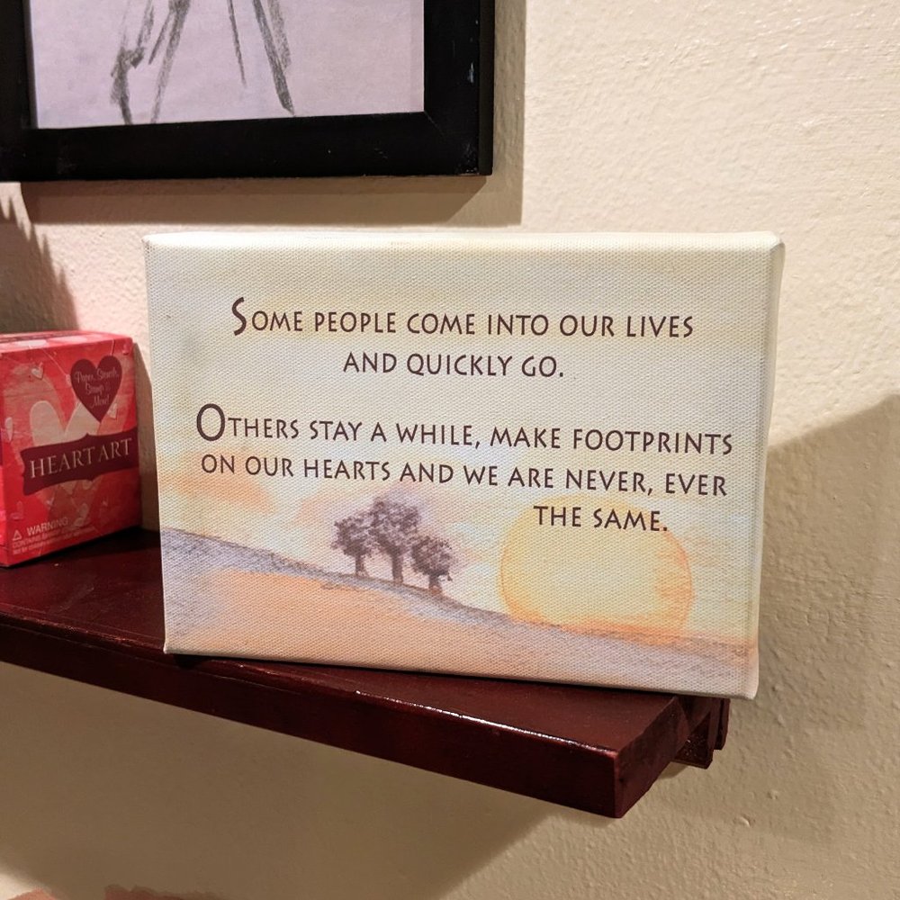 Canvas Quote Wall Art Decor Sunset and Trees